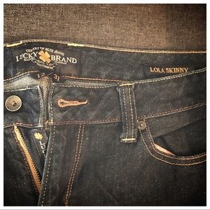 EUC LUCKY BRAND LOLA DARK DENIM SKINNY JEAN 12/31